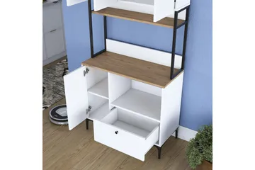 Eligius Högskåp - Vit/Valnöt - Förvaring - Skåp - Förvaringsskåp