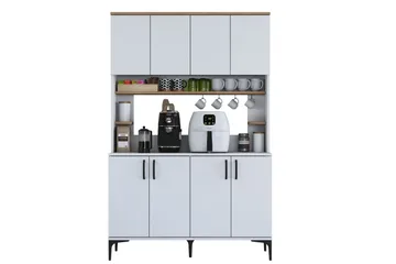 Eligius Högskåp - Vit/Valnöt - Förvaring - Skåp - Förvaringsskåp