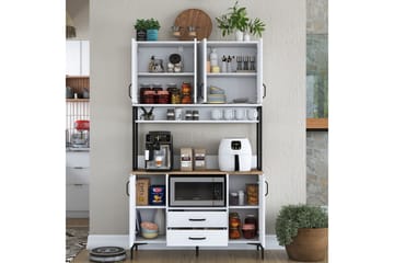 Eligius Högskåp - Vit/Valnöt - Förvaring - Skåp - Förvaringsskåp