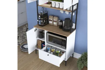 Eligius Högskåp - Vit/Valnöt - Förvaring - Skåp - Förvaringsskåp