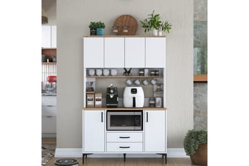 Eligius Högskåp - Vit/Valnöt - Förvaring - Skåp - Förvaringsskåp