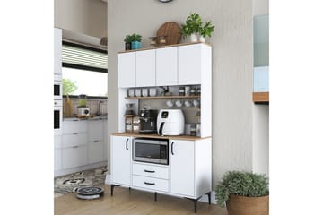 Eligius Högskåp - Vit/Valnöt - Förvaring - Skåp - Förvaringsskåp