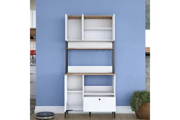 Eligius Högskåp - Vit/Valnöt - Förvaring - Skåp - Förvaringsskåp