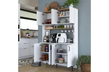 Eligius Högskåp - Vit/Valnöt - Förvaring - Skåp - Förvaringsskåp