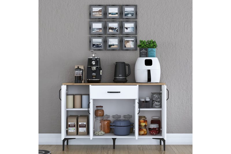 Eligius Underskåp - Vit/Valnöt - Förvaring - Skåp - Förvaringsskåp