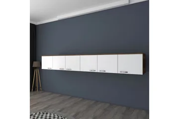 Ervon Väggskiva 243x243 cm - Valnöt/Vit - Förvaring - Skåp - Förvaringsskåp