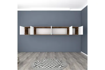 Ervon Väggskiva 243x243 cm - Valnöt/Vit - Förvaring - Skåp - Förvaringsskåp