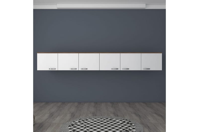 Ervon Väggskiva 243x243 cm - Valnöt/Vit - Förvaring - Skåp - Förvaringsskåp