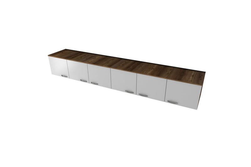 Ervon Väggskiva 243x243 cm - Valnöt/Vit - Förvaring - Skåp - Förvaringsskåp
