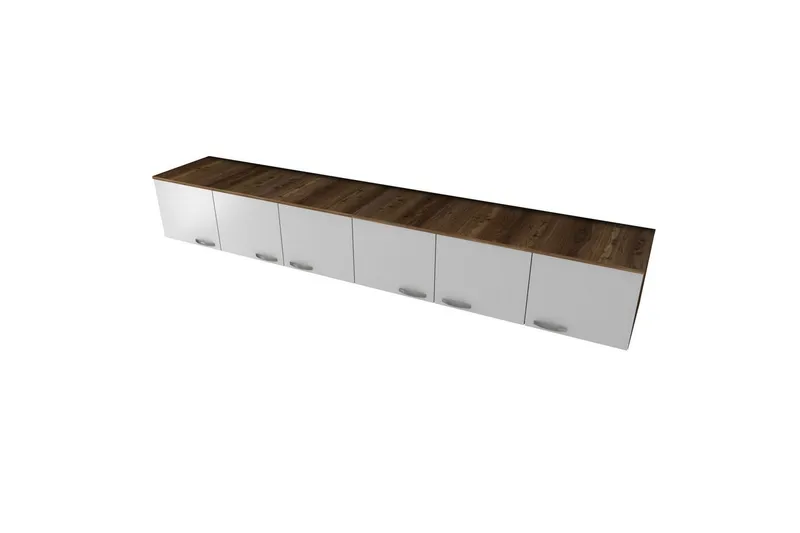 Ervon Väggskiva 243x243 cm - Valnöt/Vit - Förvaring - Skåp - Förvaringsskåp