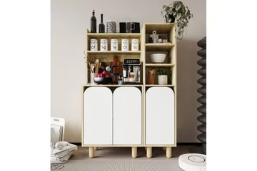 Estra Highboard - Beige/Vit - Förvaring - Skåp - Förvaringsskåp