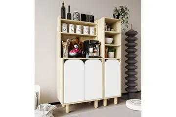 Estra Highboard - Beige/Vit - Förvaring - Skåp - Förvaringsskåp