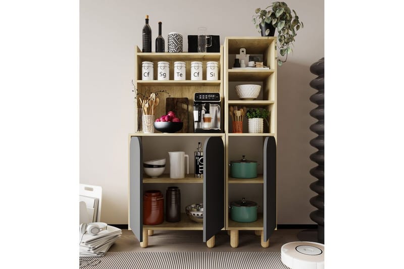 Estra Highboard - Brun/Antracit - Förvaring - Skåp - Förvaringsskåp