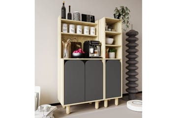 Estra Highboard - Brun/Antracit - Förvaring - Skåp - Förvaringsskåp