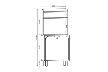 Estra Highboard - Brun/Antracit - Förvaring - Skåp - Förvaringsskåp