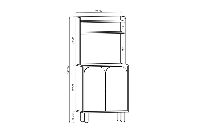 Estra Highboard - Brun/Antracit - Förvaring - Skåp - Förvaringsskåp