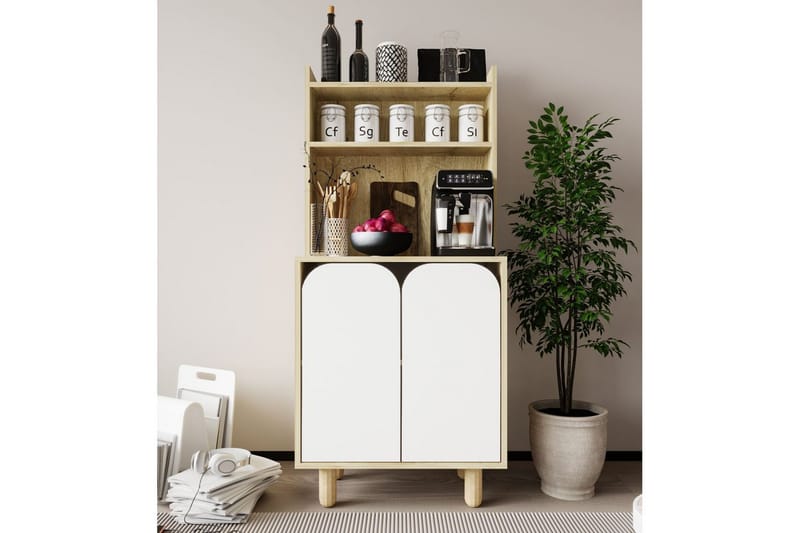 Estra Highboard - Brun/Vit - Förvaring - Skåp - Förvaringsskåp