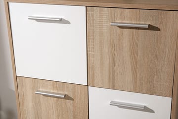 Aragon Skåp 77 cm Hög - Vit/Ljus Ek - Förvaring - Skåp - Förvaringsskåp