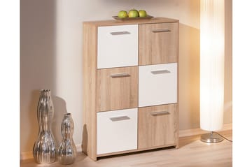 Aragon Skåp 77 cm Hög - Vit/Ljus Ek - Förvaring - Skåp - Förvaringsskåp