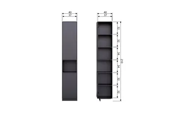 Arteksio Highboard 40x40 cm - Svart - Förvaring - Skåp - Förvaringsskåp