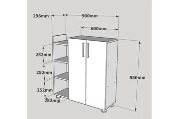Asousa Skoskåp - Vit - Förvaring - Skåp - Förvaringsskåp