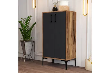 Babice Skoskåp 35x60 cm - Antracit/Valnöt - Förvaring - Skåp - Förvaringsskåp