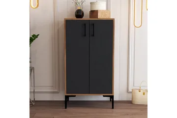 Babice Skoskåp 35x60 cm - Antracit/Valnöt - Förvaring - Skåp - Förvaringsskåp