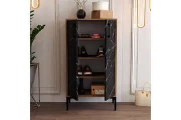 Babice Skoskåp 35x60 cm - Svart/Valnöt - Förvaring - Skåp - Förvaringsskåp