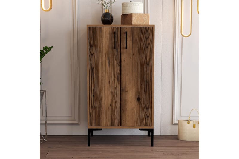 Babice Skoskåp 35x60 cm - Valnöt - Förvaring - Skåp - F örvaringsskåp