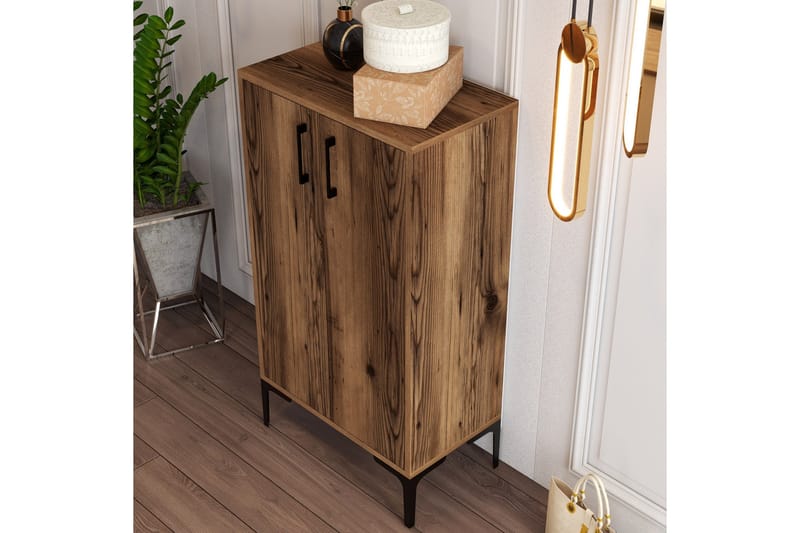 Babice Skoskåp 35x60 cm - Valnöt - Förvaring - Skåp - Förvaringsskåp