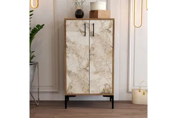 Babice Skoskåp 35x60 cm - Valnöt/Beige - Förvaring - Skåp - Förvaringsskåp