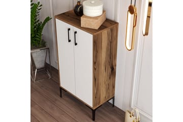 Babice Skoskåp 35x60 cm - Valnöt/Vit - Förvaring - Skåp - Förvaringsskåp