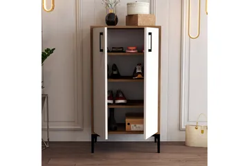 Babice Skoskåp 35x60 cm - Valnöt/Vit - Förvaring - Skåp - Förvaringsskåp