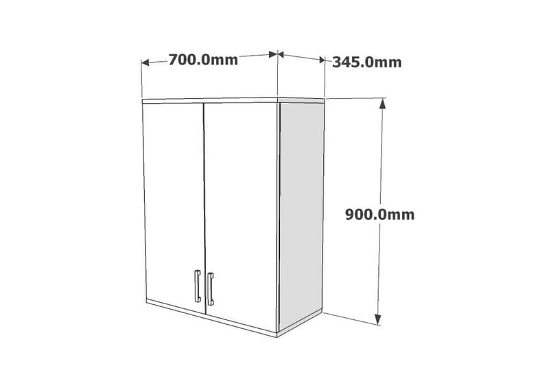 Badrumsskåp Goughnour 70 cm - Vit - Förvaringsskåp