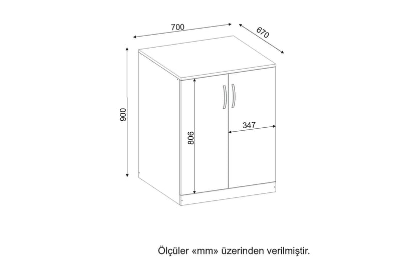 Badrumsskåp Lanpher 70 cm - Vit - Förvaring - Skåp - Förvaringsskåp