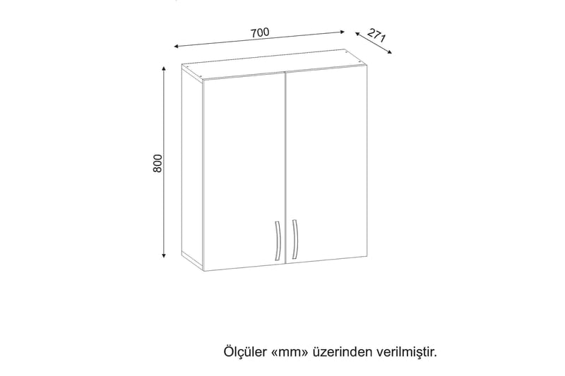 Badrumsskåp Murviedro 70 cm - Vit - Förvaring - Skåp - Förvaringsskåp