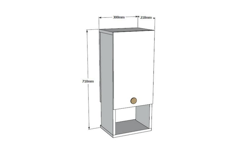 Badrumsskåp Vention 71 cm - Vit - Förvaring - Skåp - Förvaringsskåp
