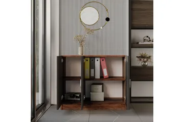 Barrock Highboard 38x89 cm - Teak/Antracit - Förvaring - Skåp - Förvaringsskåp