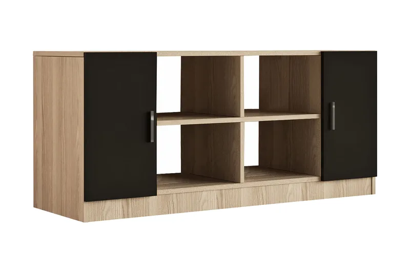Barrock Highboard 46x140 cm, Natur/Svart