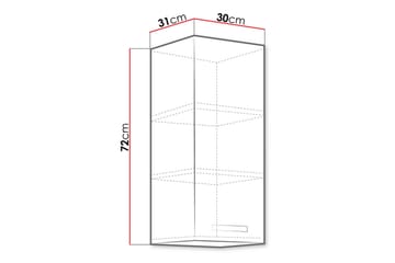 Bianco Väggskåp 30x31x71,5 cm - Vit - Förvaring - Skåp - Förvaringsskåp