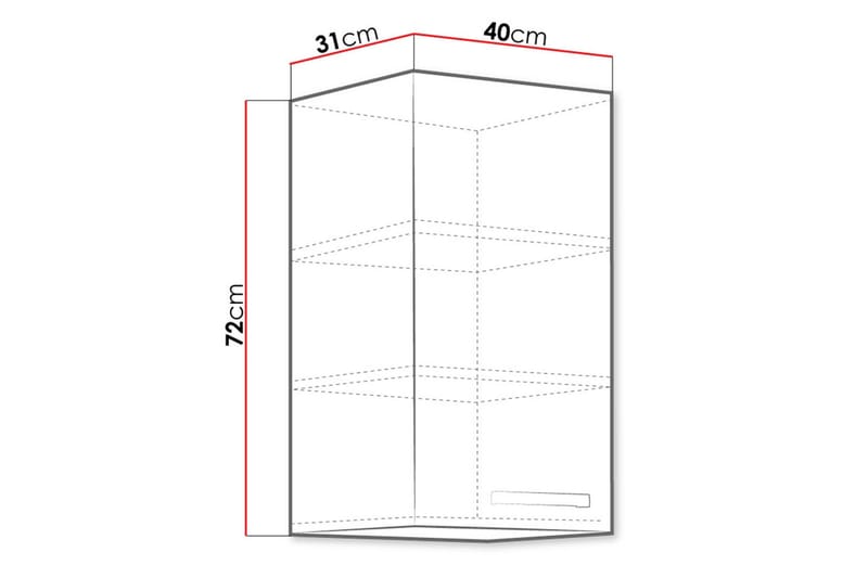 Bianco Väggskåp 40x31x71,5 cm - Vit - Förvaring - Skåp - Förvaringsskåp