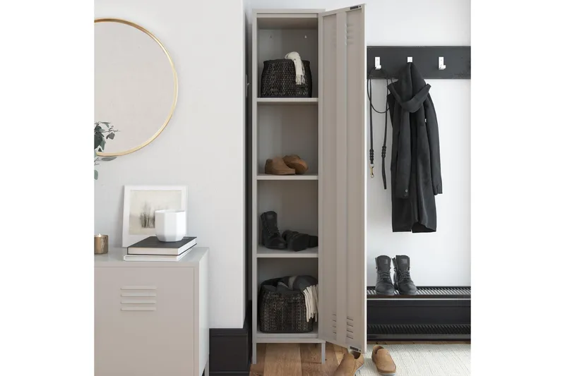 Bradford Highboard Ljusgrå - Dorel Home - Förvaring - Skåp - Förvaringsskåp