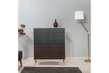 Brokind Förvaringsskåp 111 cm - Brun/Blå - Förvaring - Skåp - Förvaringsskåp