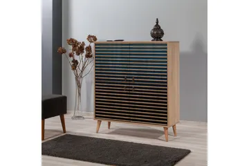 Brokind Förvaringsskåp 111 cm - Brun/Blå - Förvaring - Skåp - Förvaringsskåp