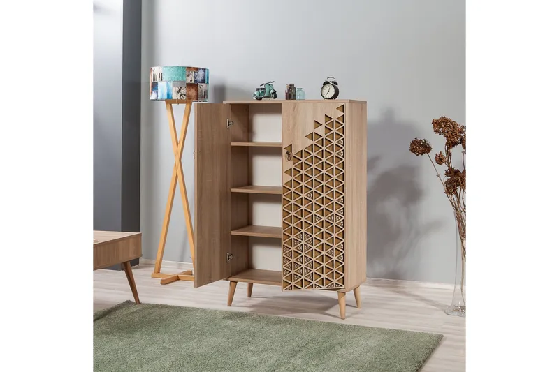 Brokind Förvaringsskåp 80 cm - Brun/Ek/Beige - Förvaring - Skåp - Förvaringsskåp