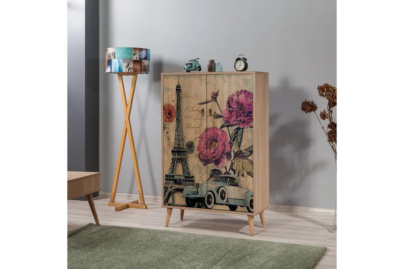 Brokind Förvaringsskåp 80 cm - Brun/Flerfärgad/Svart - Förvaring - Skåp - Förvaringsskåp