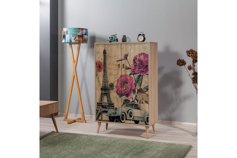 Brokind Förvaringsskåp 80 cm - Brun/Flerfärgad/Svart - Förvaring - Skåp - Förvaringsskåp