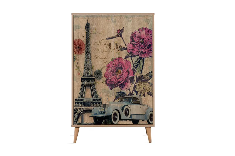 Brokind Förvaringsskåp 80 cm - Brun/Flerfärgad/Svart - Förvaring - Skåp - Förvaringsskåp