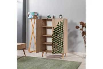 Brokind Förvaringsskåp 80 cm - Brun/Grön - Förvaring - Skåp - Förvaringsskåp