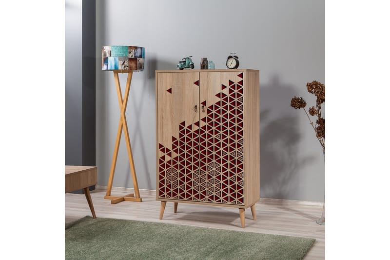 Brokind Förvaringsskåp 80 cm - Brun/Röd - Förvaring - Skåp - Förvaringsskåp